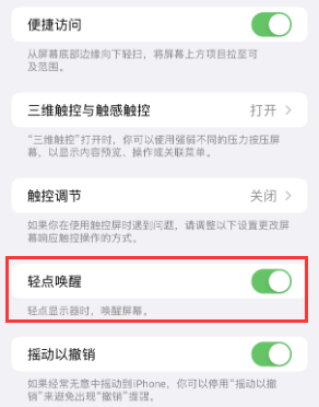 下陆苹果授权维修站分享iPhone轻点无法唤醒怎么办 